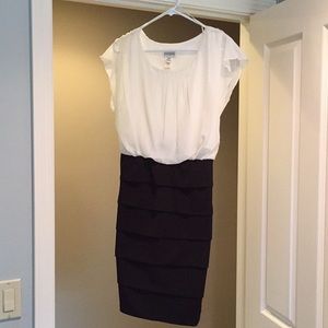 Black and White (with silver polka dots) dress